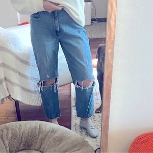 Abercrombie & Fitch Ankle Straight, Ultra High-rise Curve Love Jeans, size 30